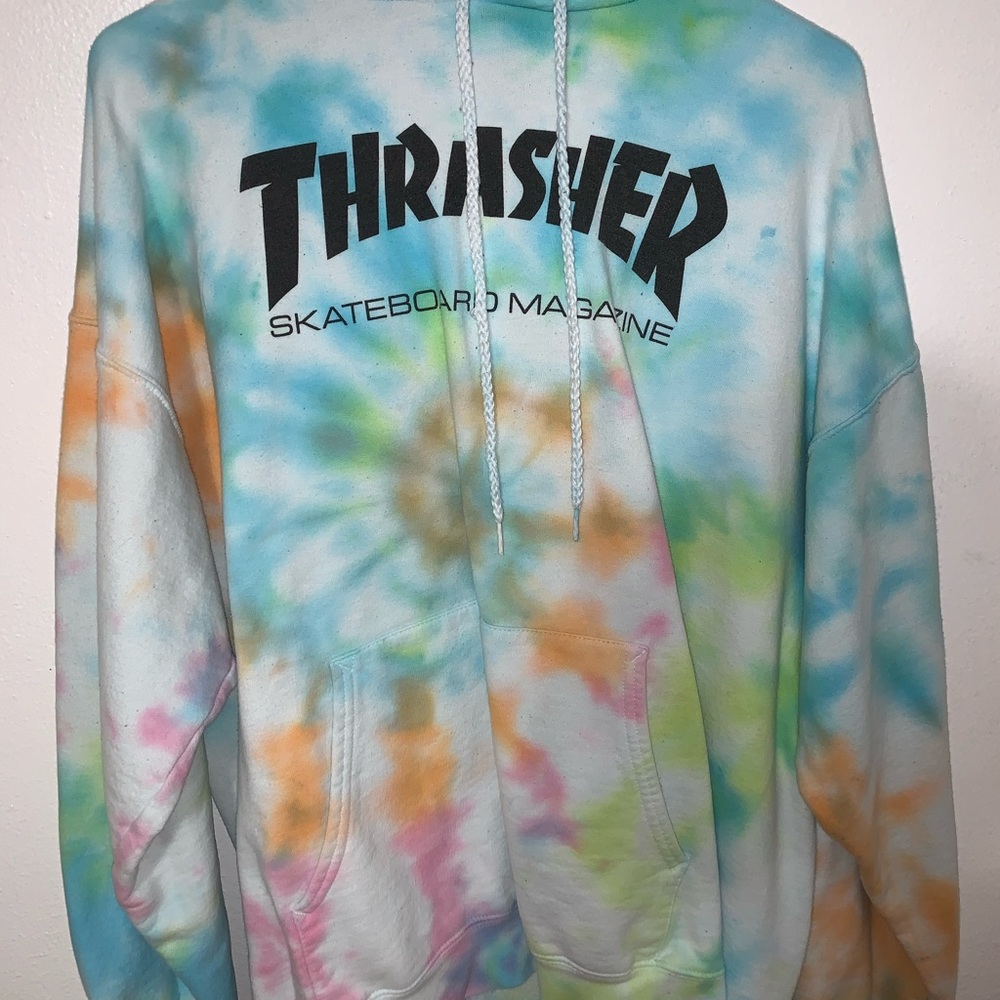 thrasher tie dye hoodie